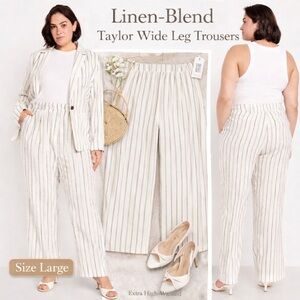 Old Navy Black and White Striped Tailored Pants NWT